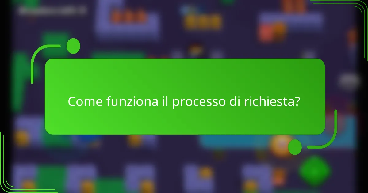 Come funziona il processo di richiesta?